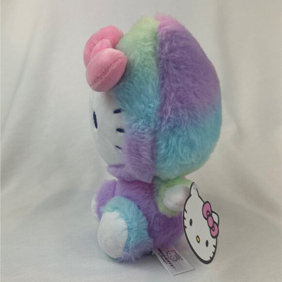Fiesta Sanrio Hello Kitty Plush Rainbow Sherbet Soft Stuffed Toy Pink Bow Tag - Picture 2 of 13